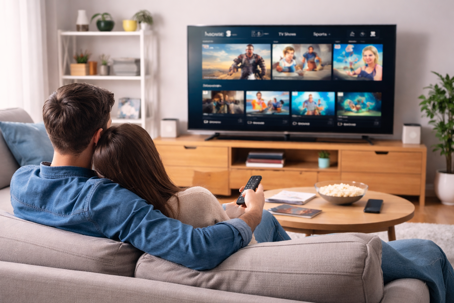 Illustration de la télévision en ligne et des usages numériques modernes